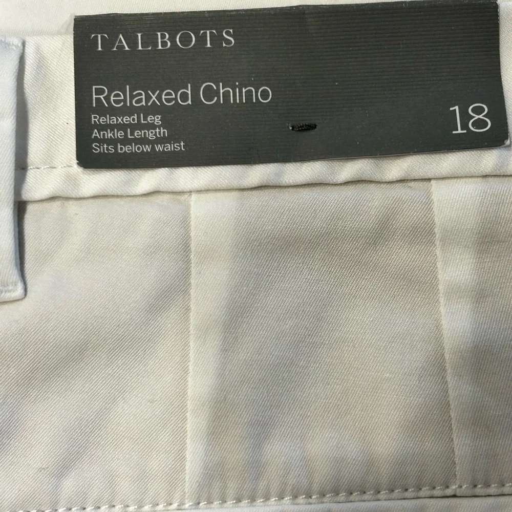 NWT Talbots Women’s Relaxes Chino Ankle‎ Length Size 18 - Picture 7 of 13